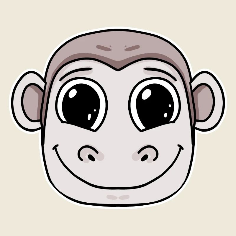 Affe Kopf Tier