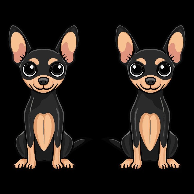 Pinscher Hund Comic