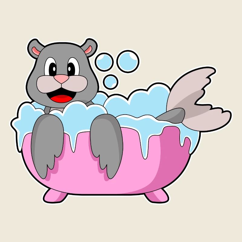 Seehund Badewanne