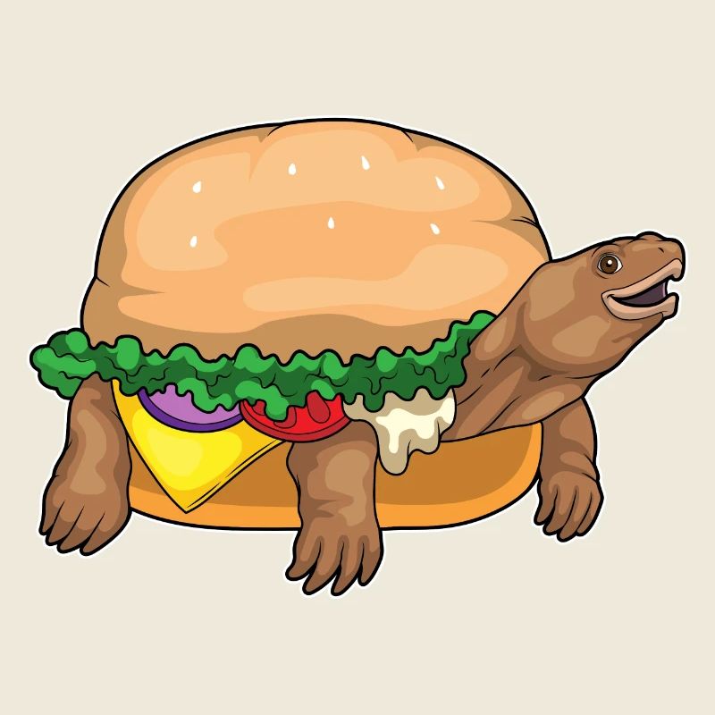 Schildkröte Cheeseburger