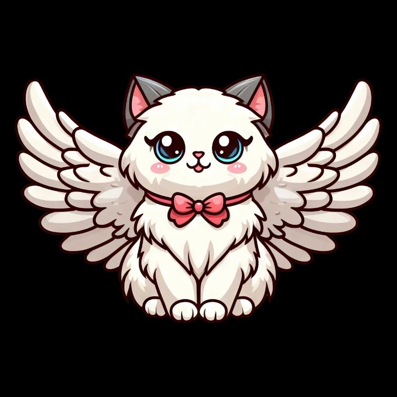 Niedliche Ragdoll-Katze im Comic-Stil mit