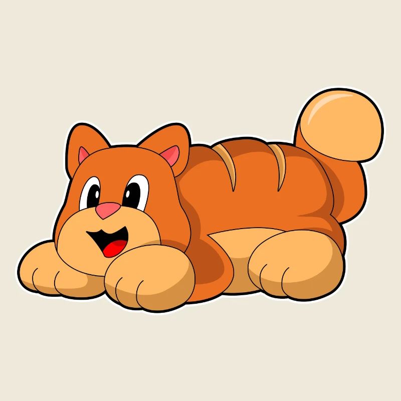Katze Bäcker Brot