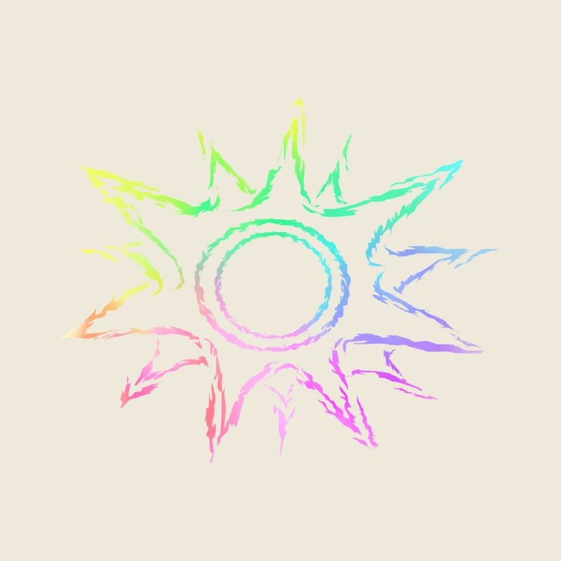 Sonne bunter Farbverlauf