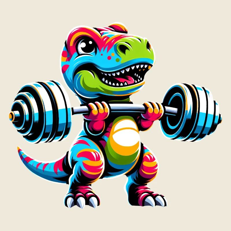 trex dinosaurier hantel hanteln stemmen hantel