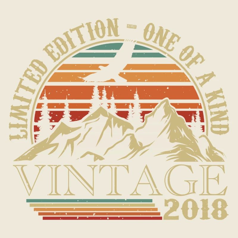 2018 Vintage Retro 2018 Jubiläumsgeschenk