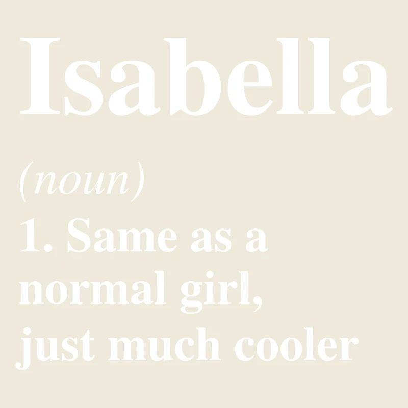 Isabella Definition Cooler Name Spruch Geschenk