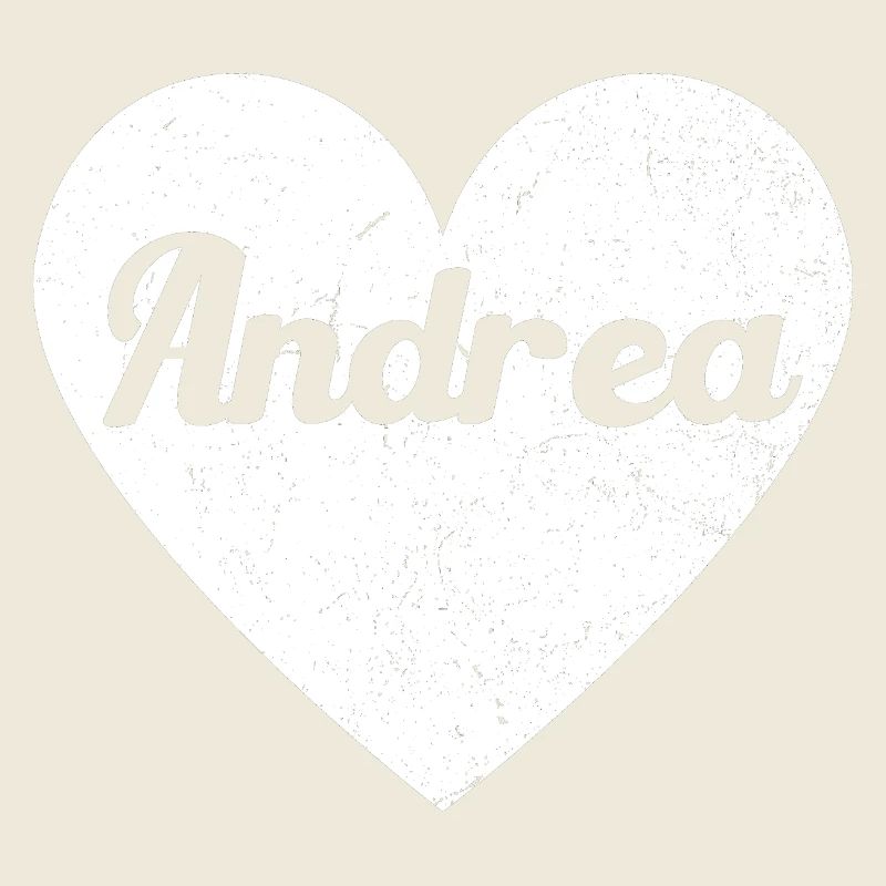 Andrea Name Grosses Herz Liebe Grafik Geschenk