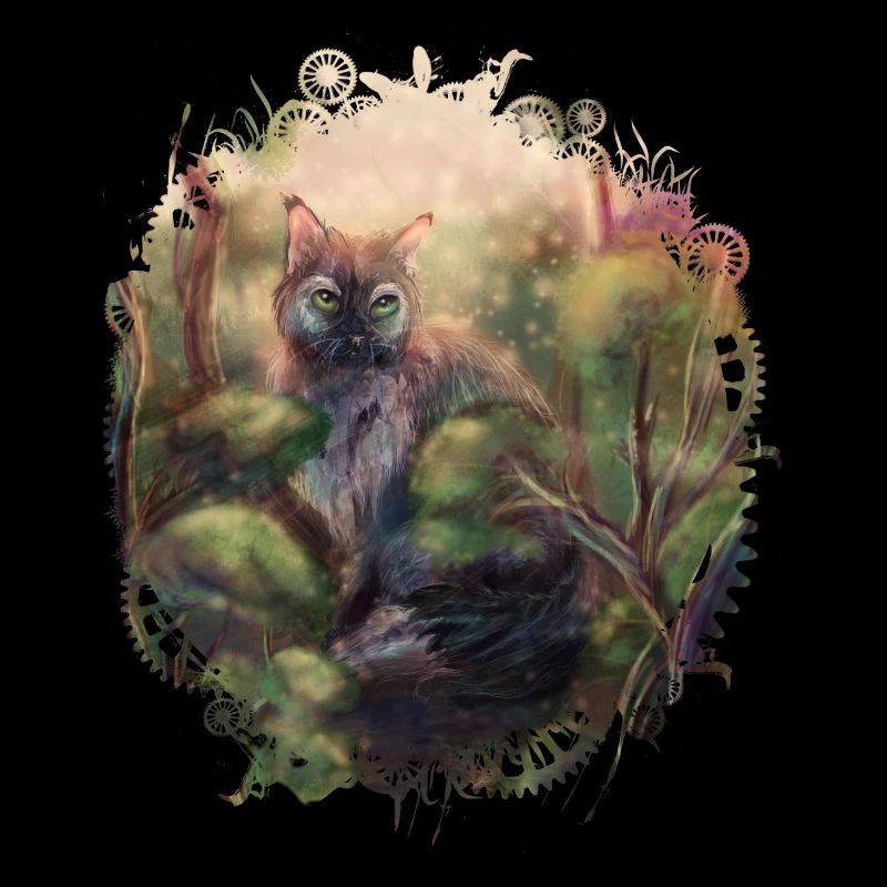 Wild cat in the forest