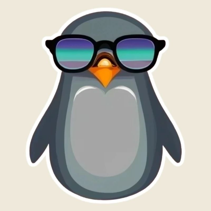 Pingouin Classe avec des Lunettes de Soleil