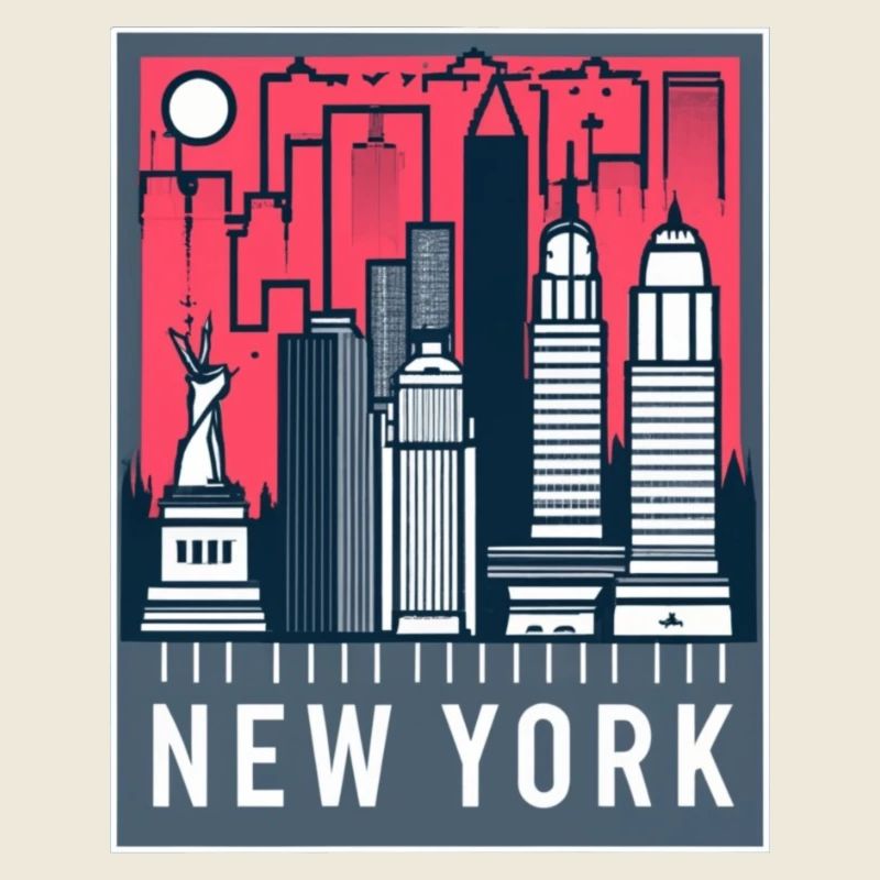 New York Skyline Pop Art