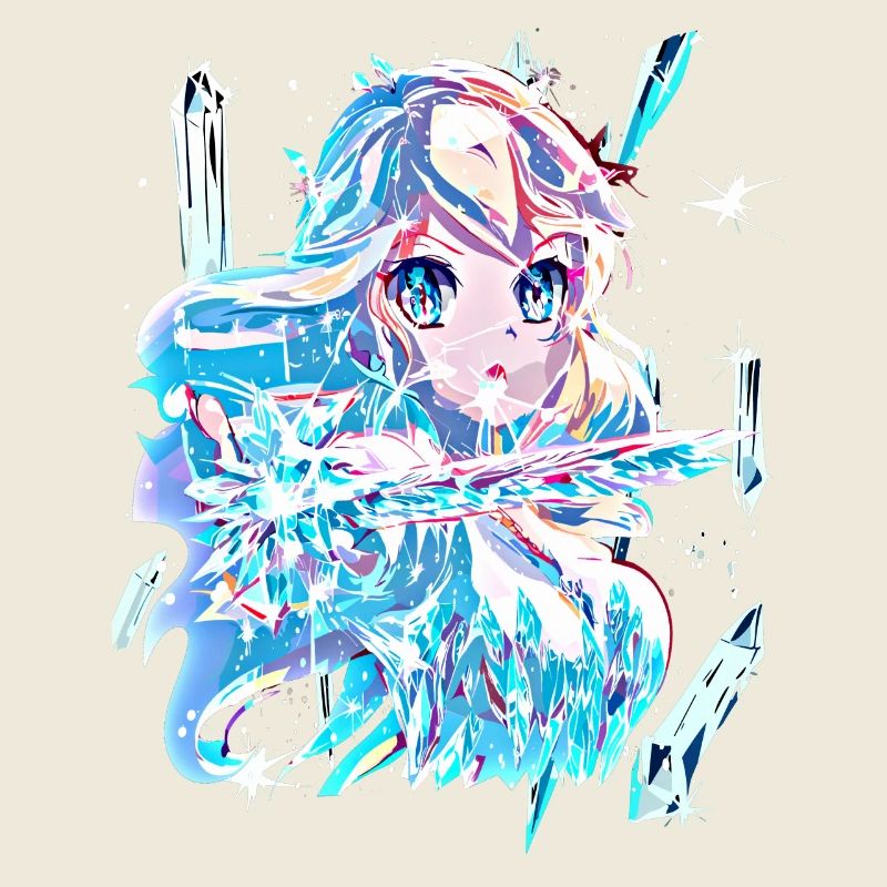 Winter Ice Queen avec cristaux de glace