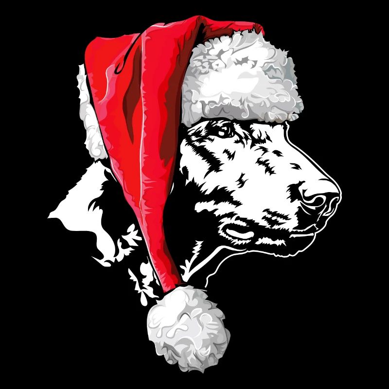 Santa Curly Coated Retriever Christmas Wilsigns