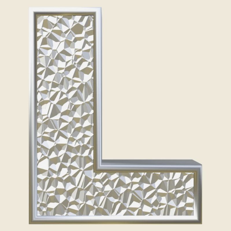 L, letter, initial, monogram,