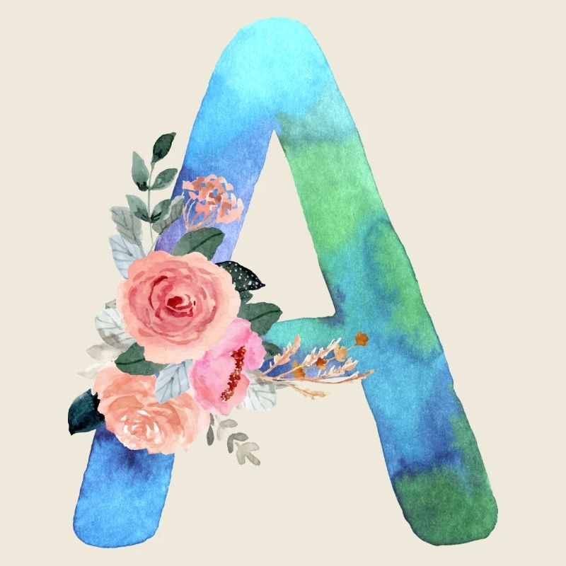 Buchstabe A Aquarell