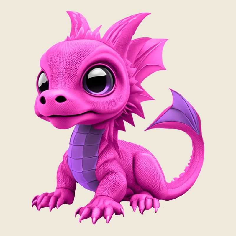 Bébé Dragon Rose | Mignon bébé dragon rose