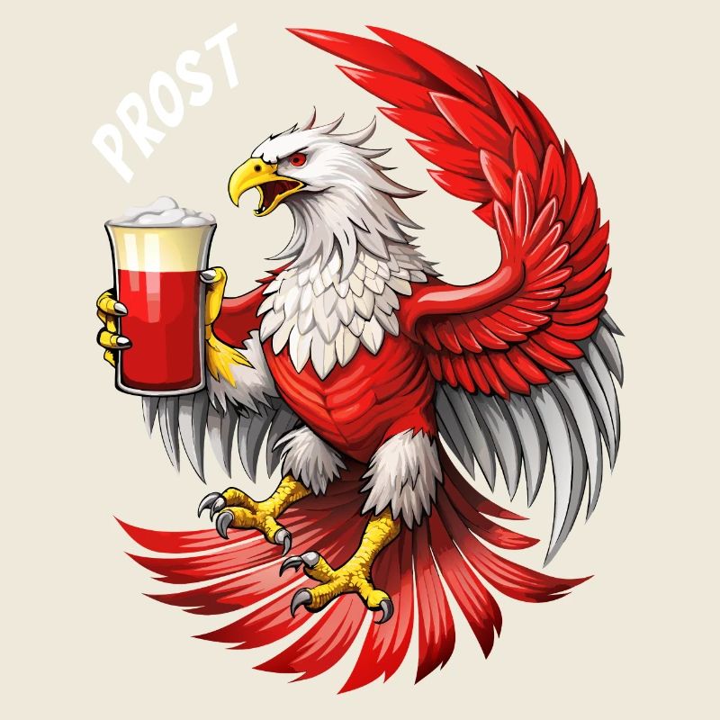Adler mit Bier- cooles Biertrinker Design.