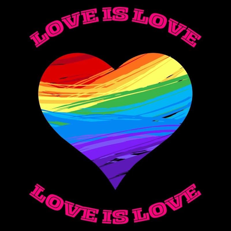 Liebe ist Liebe. Regenbogen-Herz-Design.