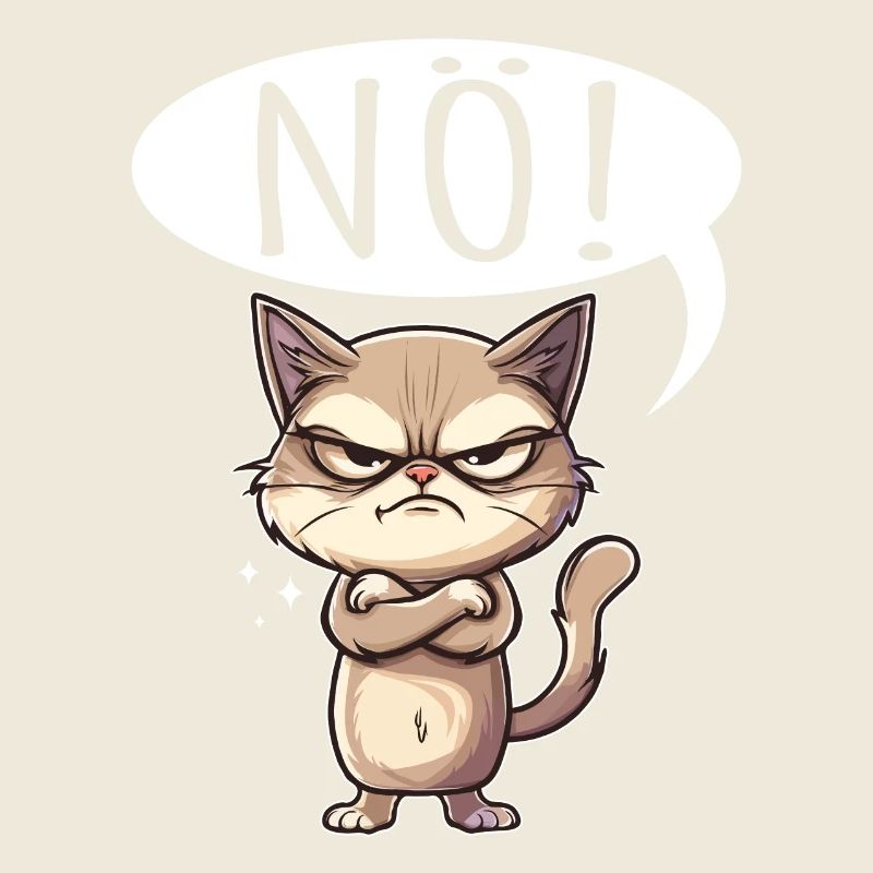 Coole Katze NÖ lustiger Spruch grummelig