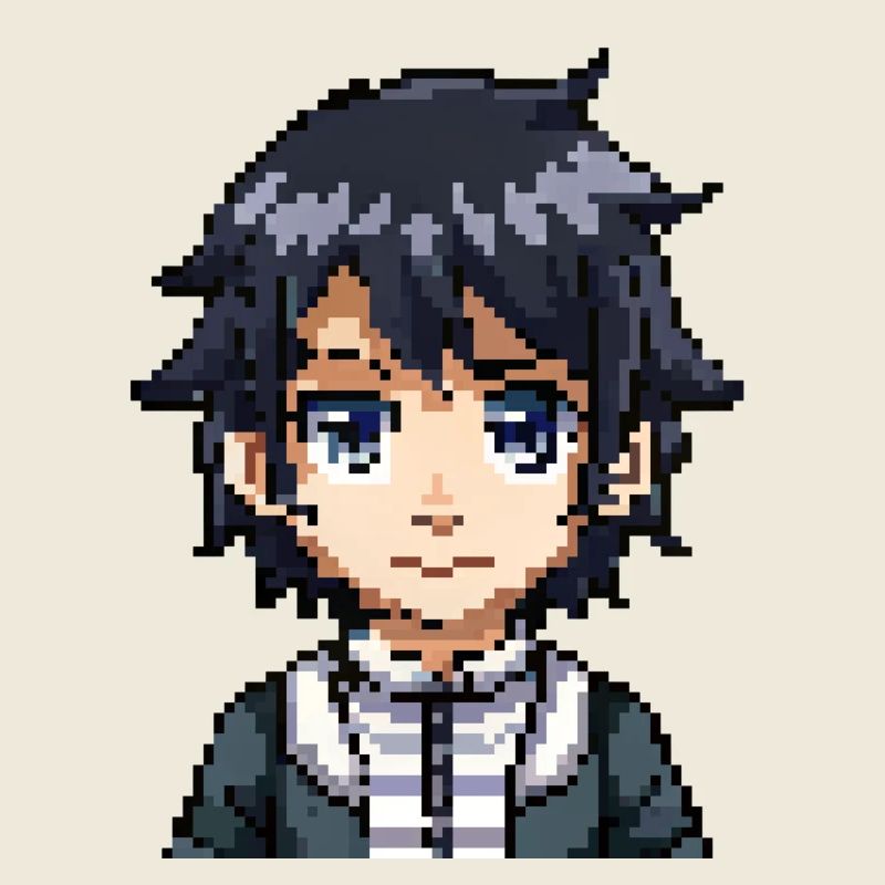 Anime Figur in 8-Bit