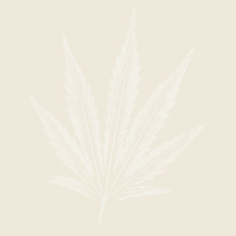 Cannabis leaf - WHITE