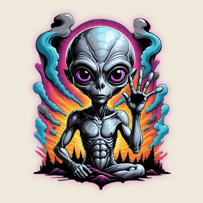Oeuvre de méditation extraterrestre cosmique