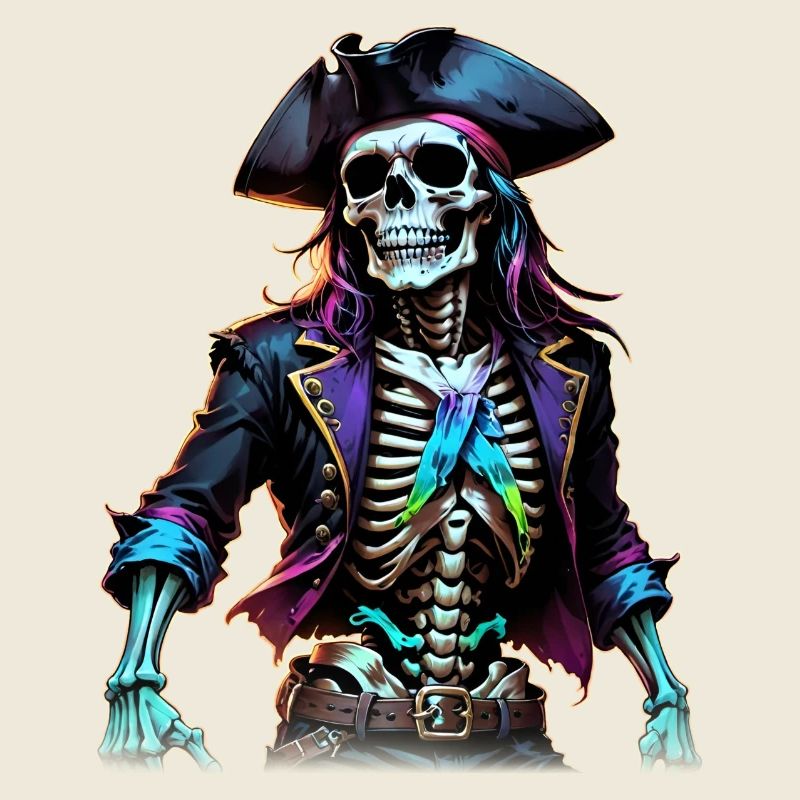 Pirate Skeleton Illustration