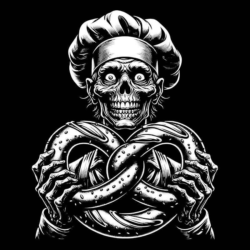 Zombie als Bäcker - gruseliger Horror Bäcker