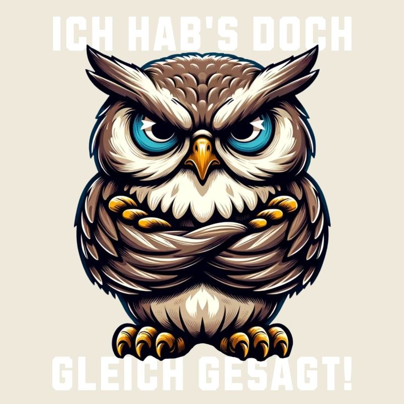 Ich hab's doch gleich gesagt mürrische Eule Grumpy