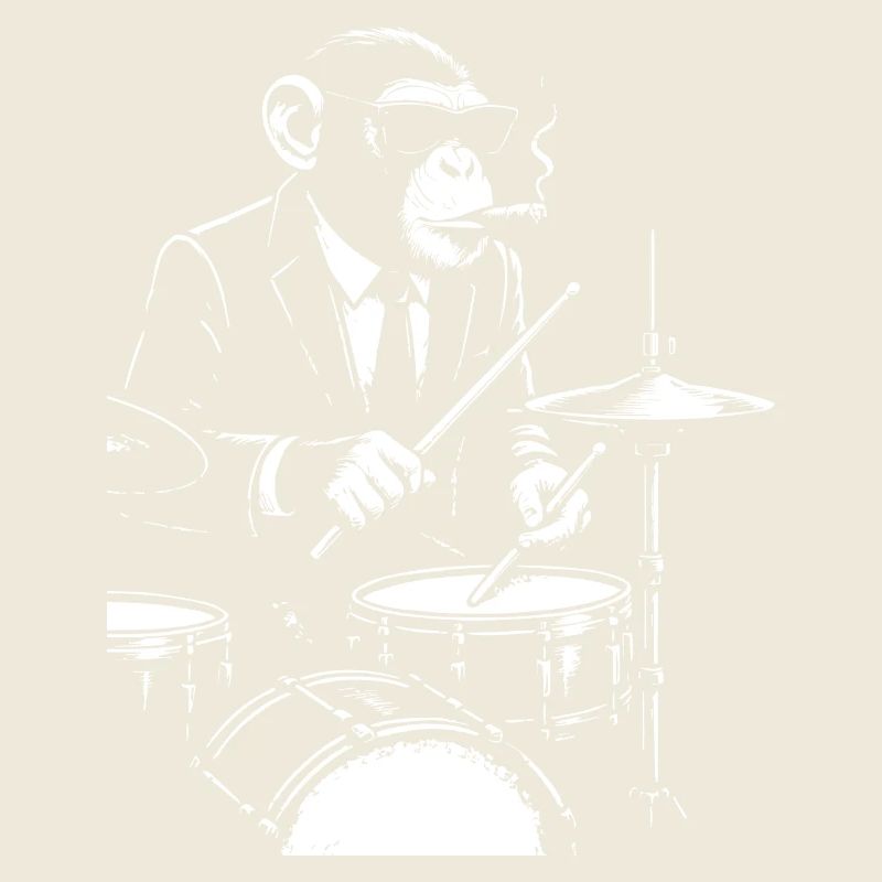 Jazz Monkey jouant de la batterie