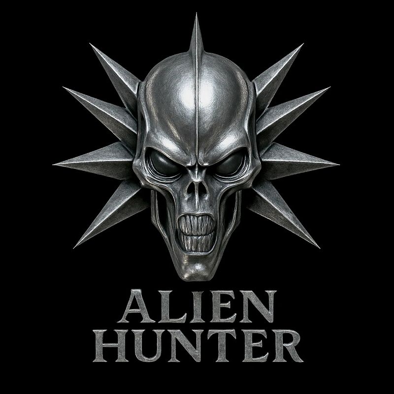 Alien Hunter Schädel-Emblem
