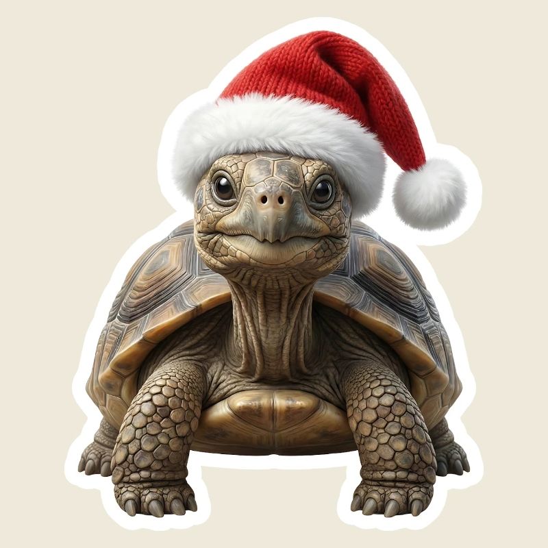 Gemuetliche Schildkroete feiert langsam
