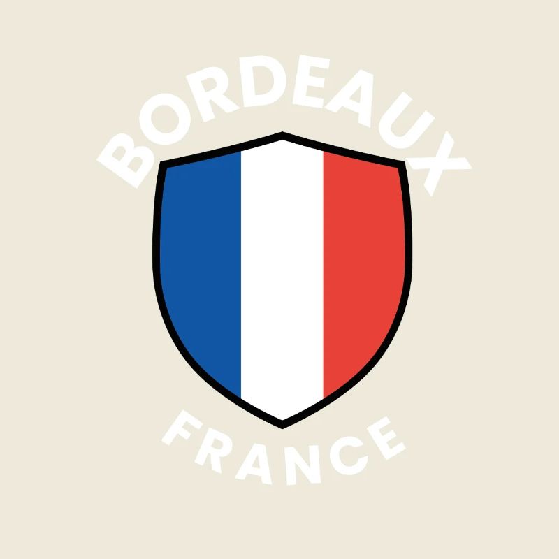 Design des Bordeaux-Frankreich-Schildes