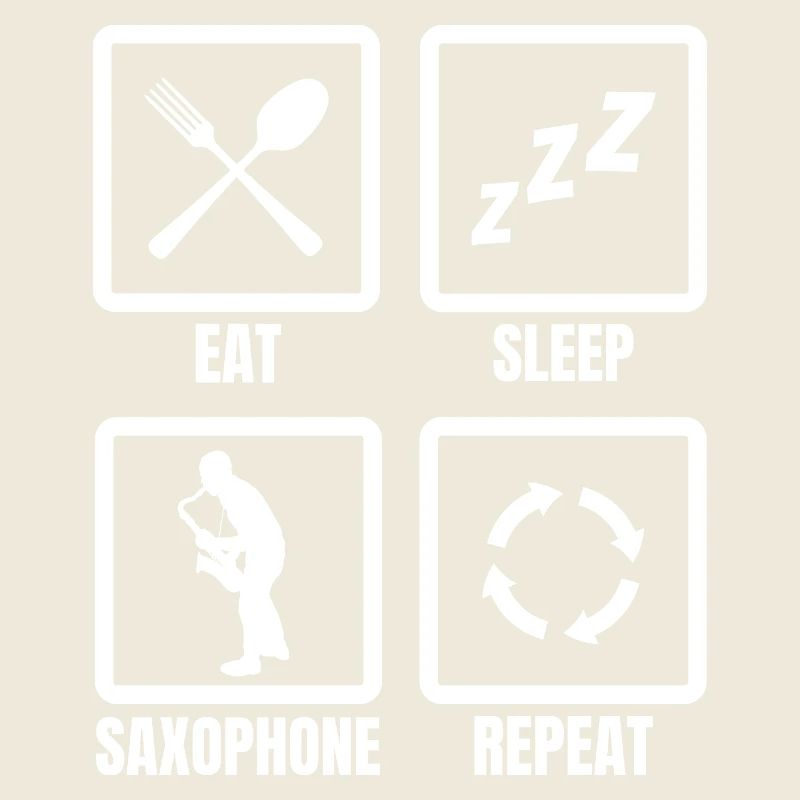 Saxophone Manger Sommeil Répéter