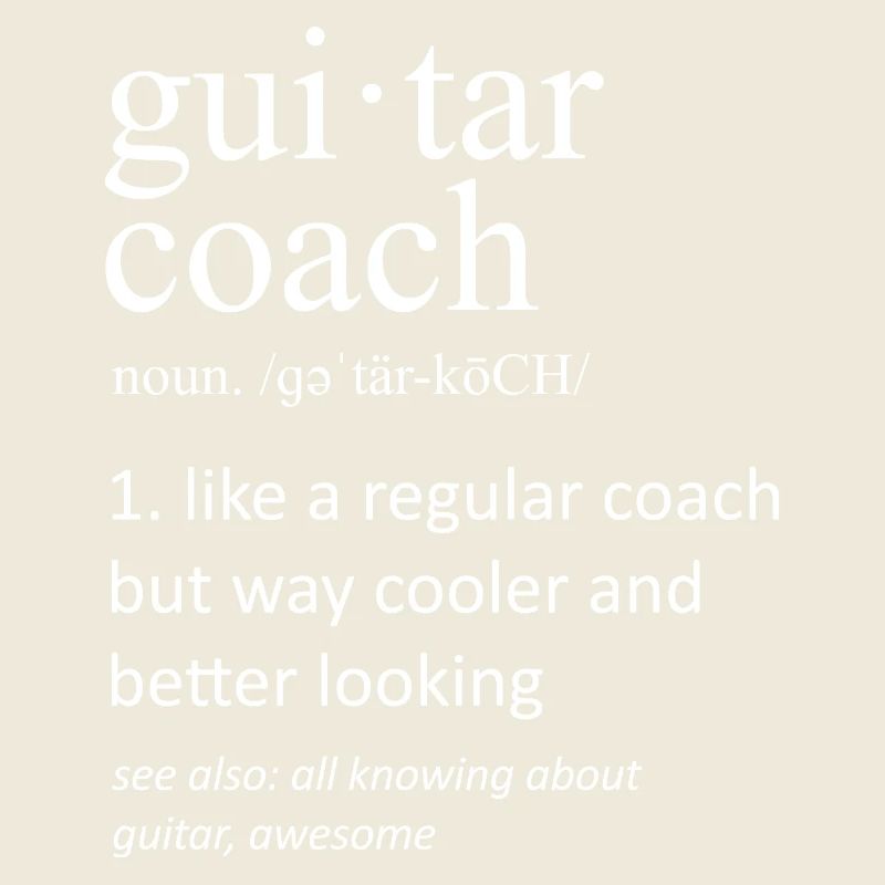 Funny Guitar Coach Definition Music Instructor