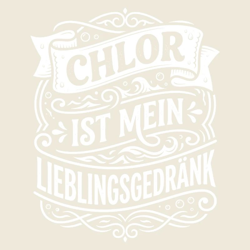 Le chlore est ma boisson préférée. Humour de natation