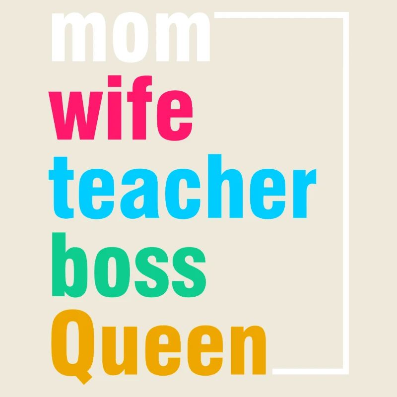 Mama Ehefrau Lehrerin Queen-Shirt