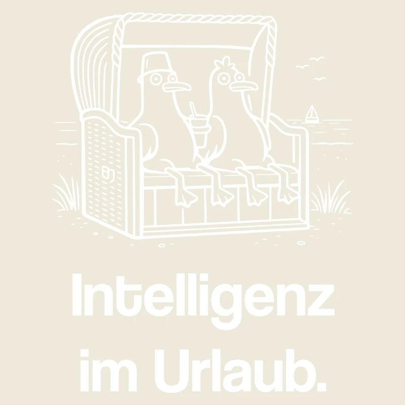 Möwen Intelligenz Urlaub Strandkorb witzig