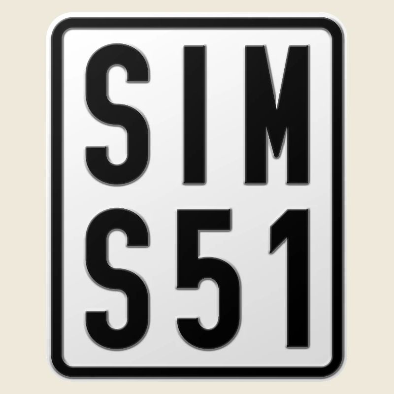 Plaque d’immatriculation du Simson S51 Mobylette