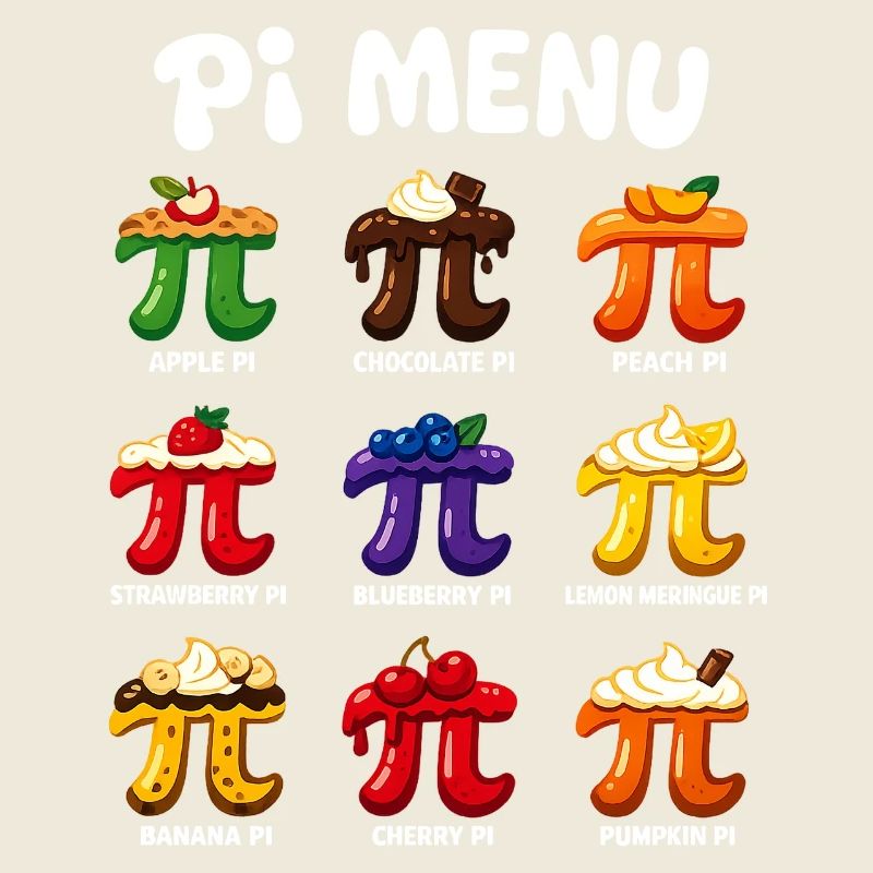 Pi Menu Mathe Pi Day Kuchen Design
