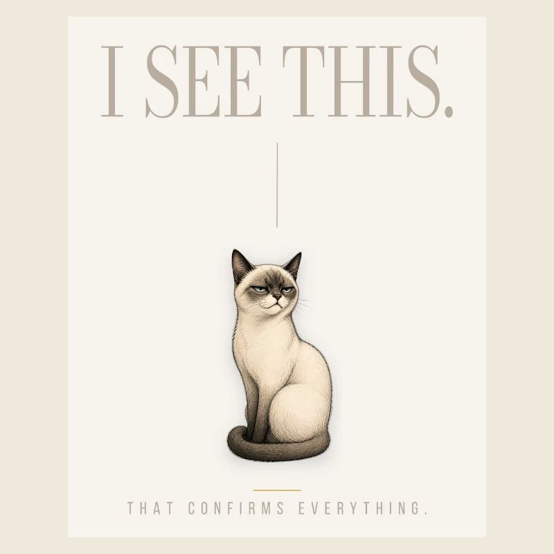 JE VOIS ÇA. Noble Cat Introverti Conception du Mème