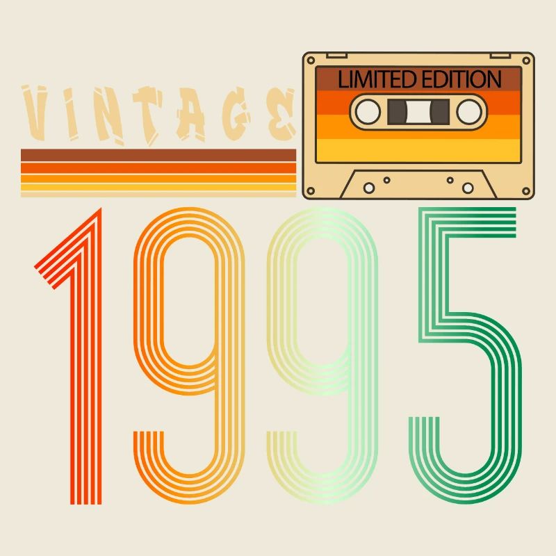 Year 1995 Old School Cassette Music Retro