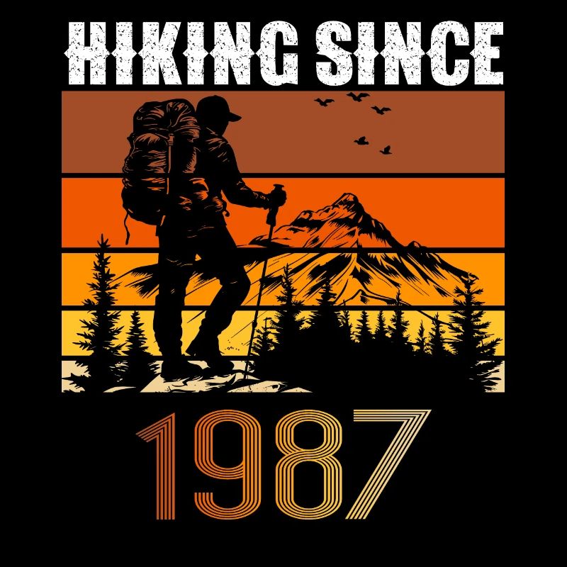 Hiking since 1987, Vintage Geburtstag Geschenk