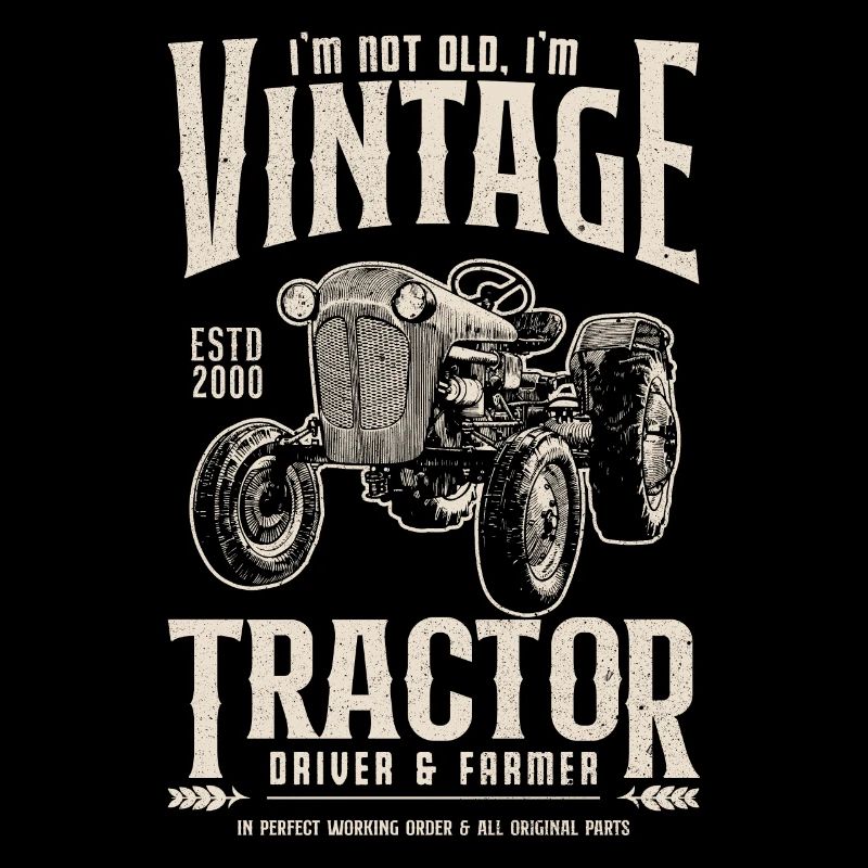 Oldtimer Traktor Bauer Geburtstag Jahrgang 2000