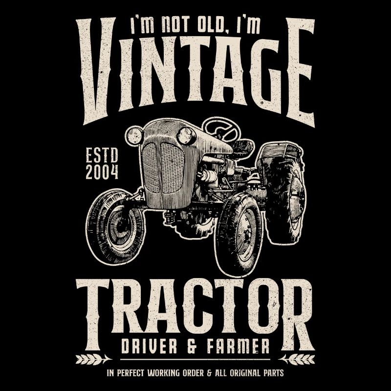 Oldtimer Traktor Bauer Geburtstag Jahrgang 2004