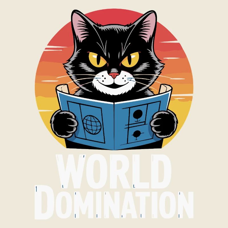 World domination – cat with big plans