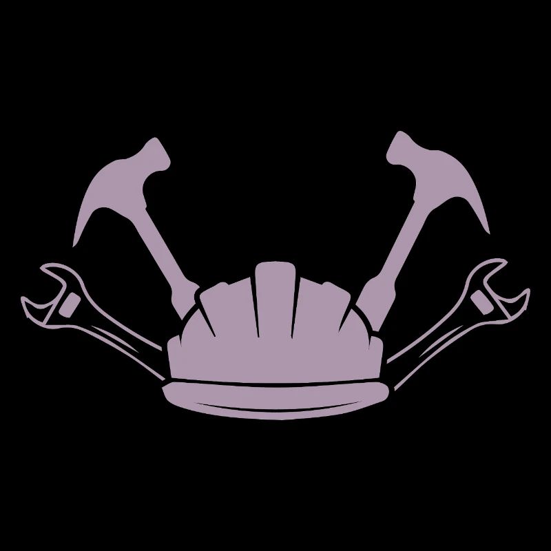Construction Site Construction Worker Craft Helmet Silhouette