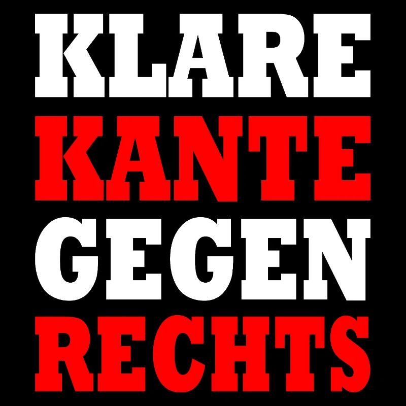 klare kante gegen rechts
