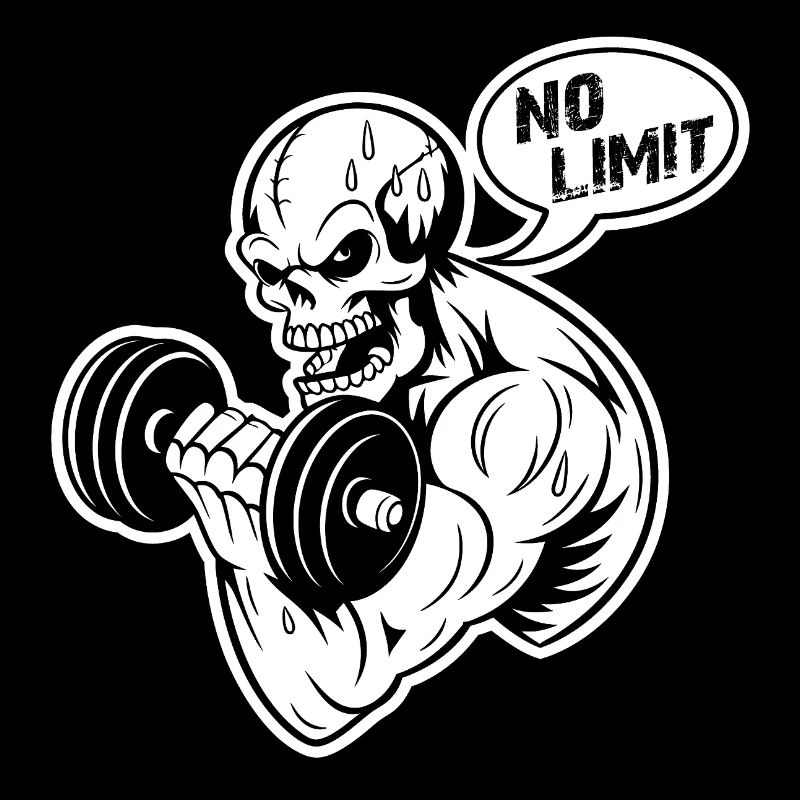 Bodybuilding Skull Workout and No Limit