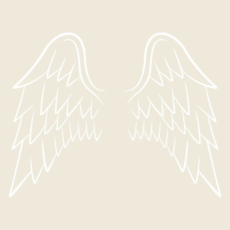 Angel's joining wing white