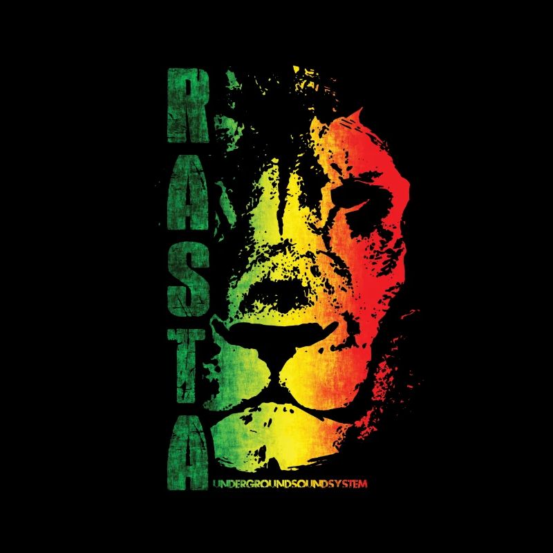 Rasta Löwe Regenbogen Stil